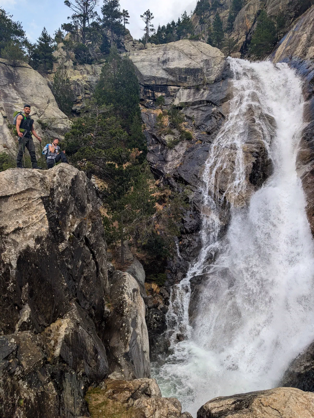 Mountain waterfall on the approach to Garmo Negro