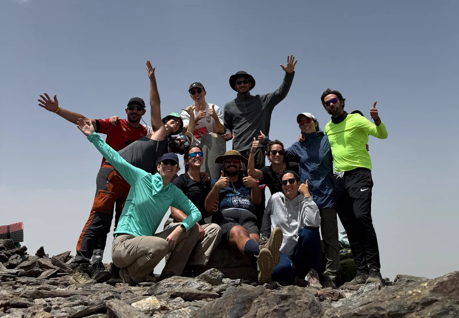 The group together on one of the Integral Sierra Nevada summits