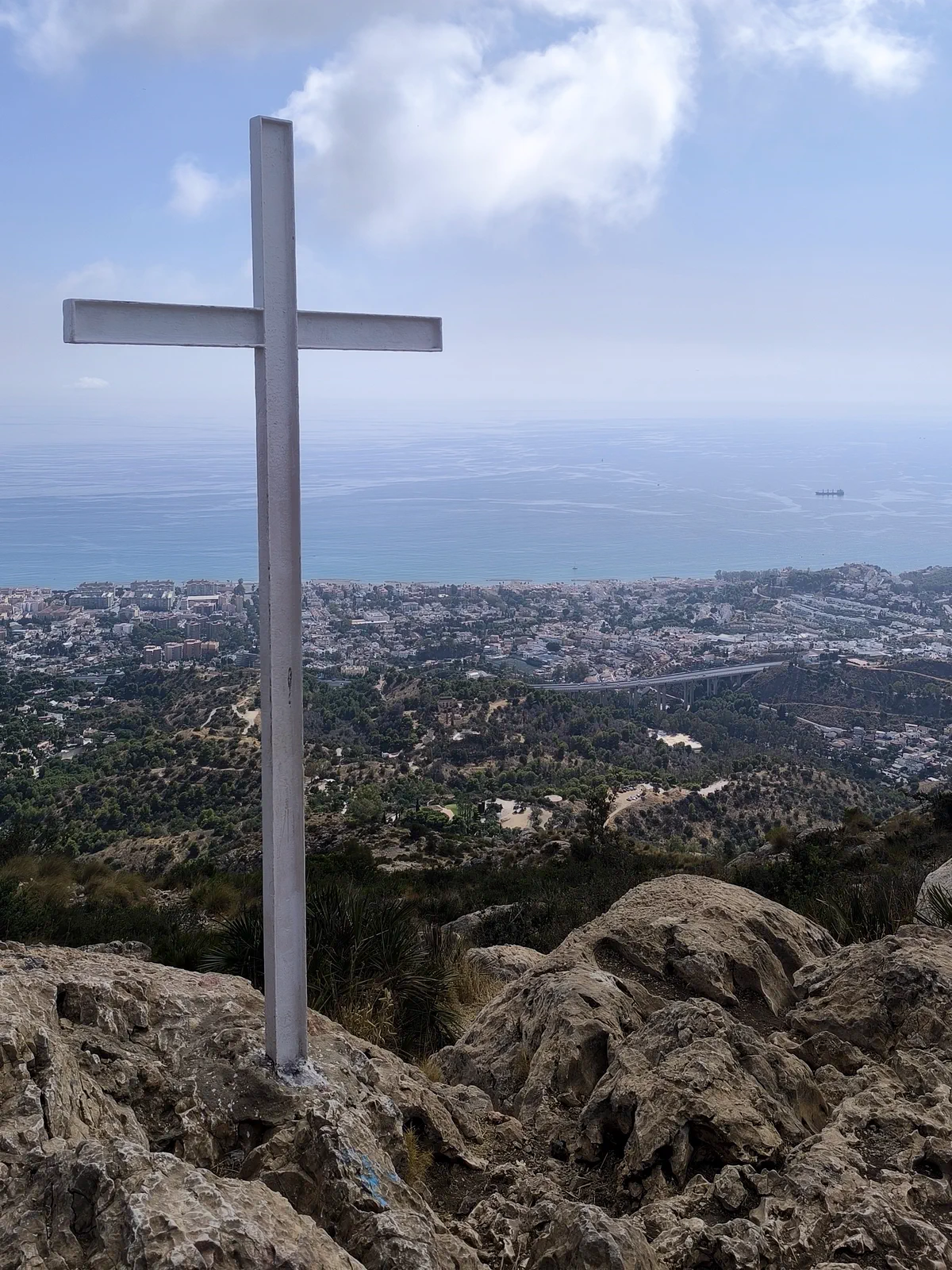 Cruz de San Antón above Málaga and the Mediterranean Sea