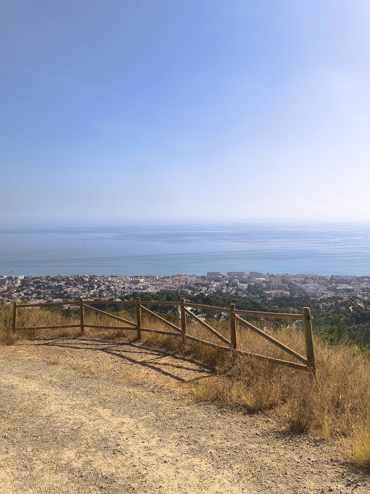 View of Málaga and the Mediterranean from Monte San Antón
