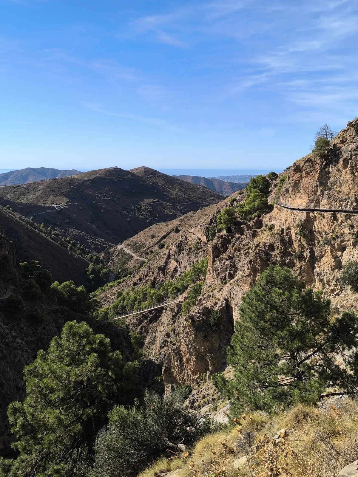 Narrow path above the Almanchares river gorge